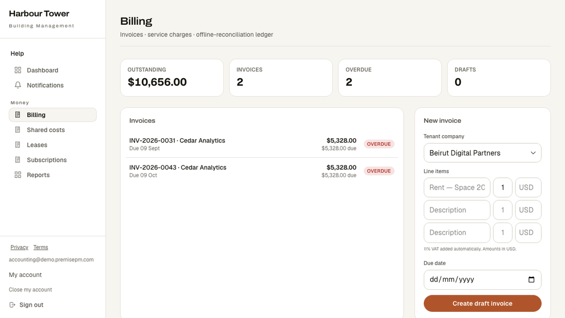 Billing — what is outstanding, and what is overdue